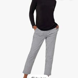 Susan Graver Black and White Checkered Pants
